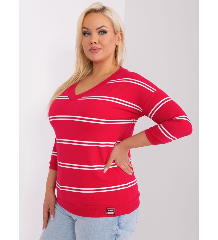 Bluzka plus size RV-BZ-9183.87 czerwony