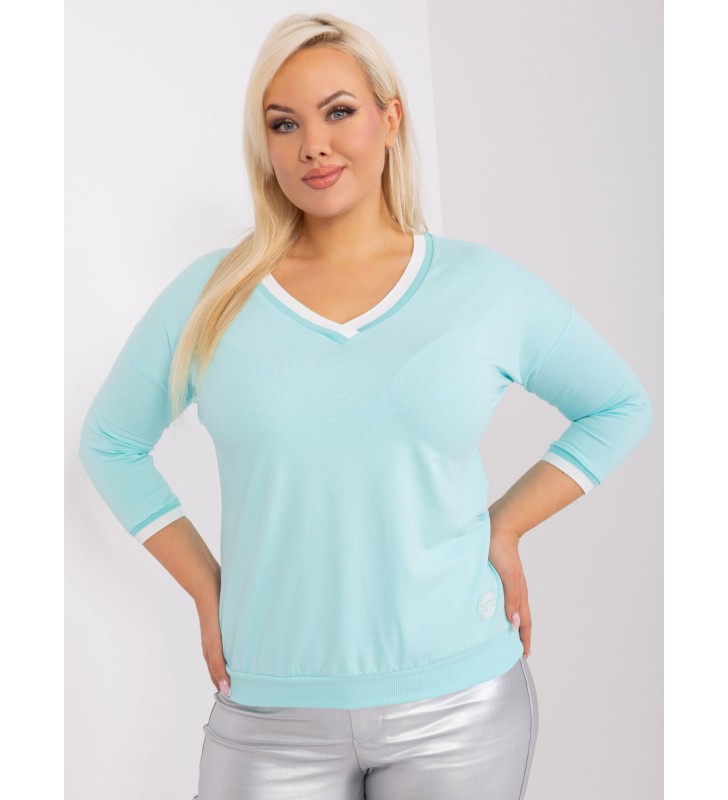 Bluzka plus size RV-BZ-8986.89P mietowy