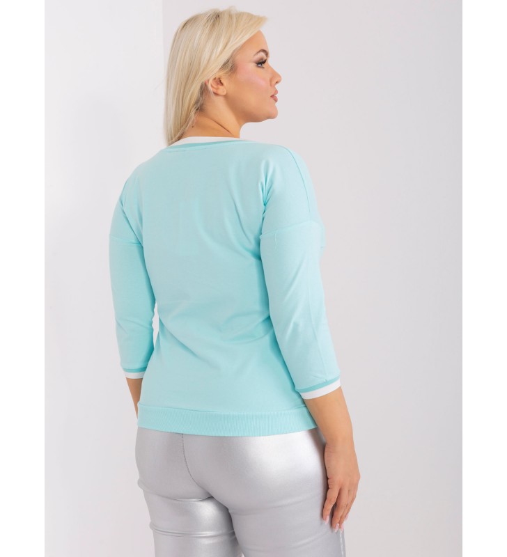 Bluzka plus size RV-BZ-8986.89P mietowy