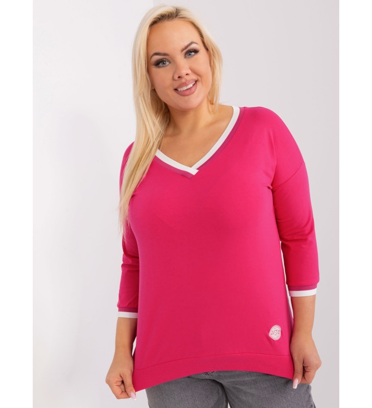 Bluzka plus size RV-BZ-8986.89P fuksjowy