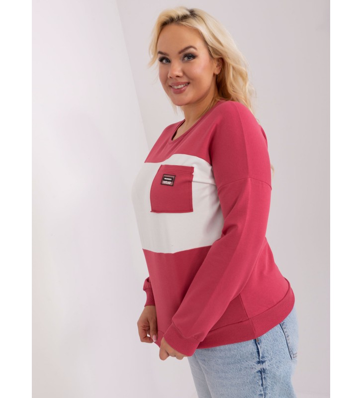 Bluzka plus size RV-BZ-9238.29 koralowy