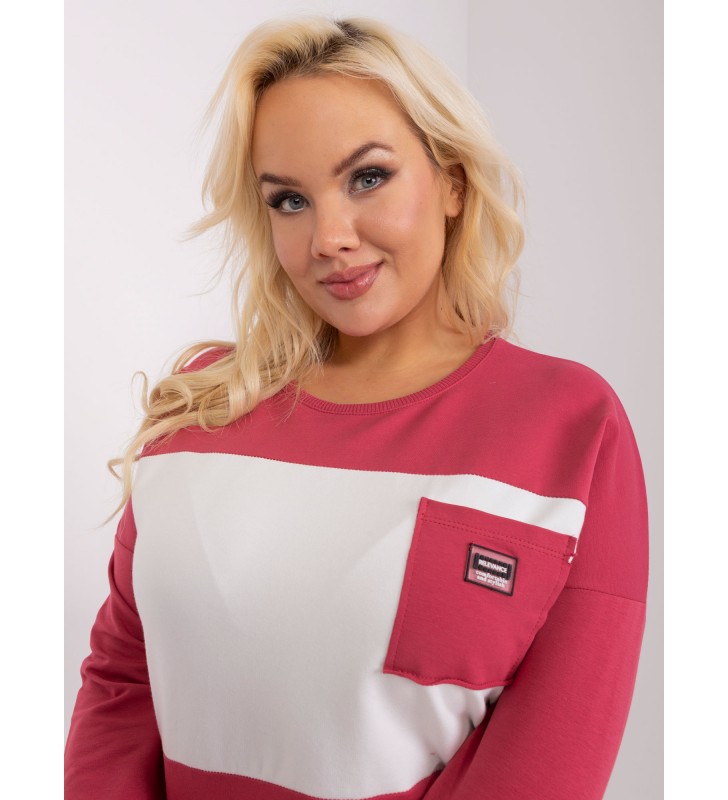 Bluzka plus size RV-BZ-9238.29 koralowy