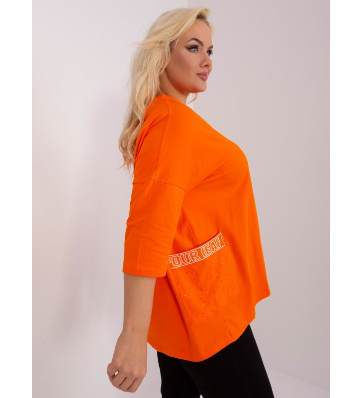 Bluzka plus size RV-BZ-7783.99 pomarańczowy