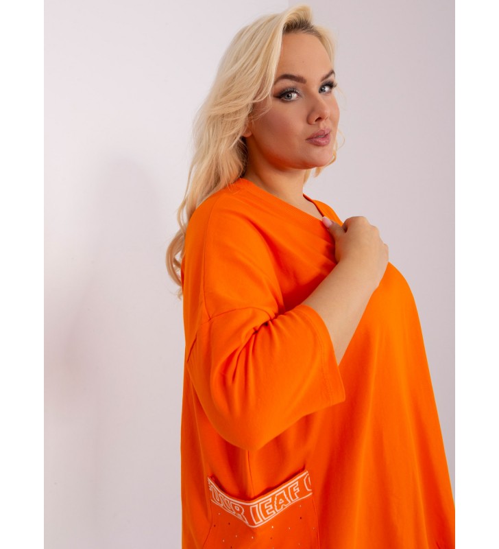 Bluzka plus size RV-BZ-7783.99 pomarańczowy