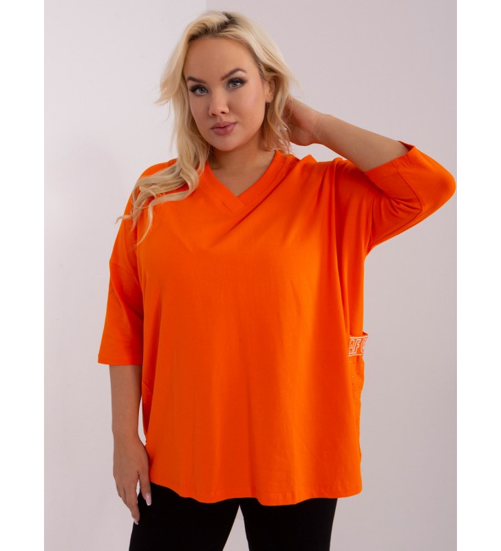 Bluzka plus size RV-BZ-7783.99 pomarańczowy