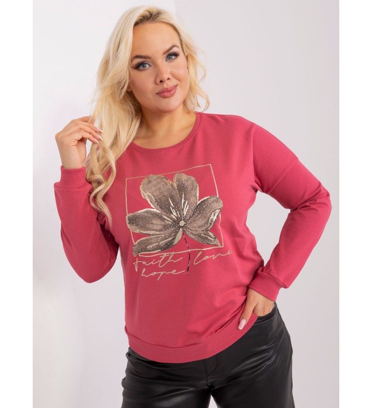 Bluzka plus size RV-BZ-9240.36 koralowy