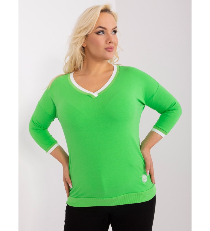 Bluzka plus size RV-BZ-8986.89P jasny zielony