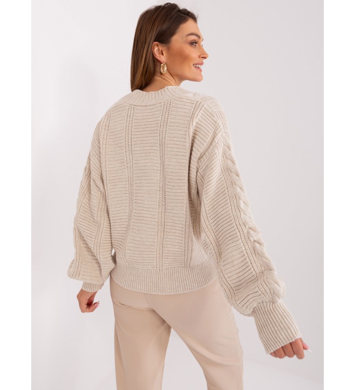 Sweter rozpinany LC-SW-0588.30X jasny beżowy