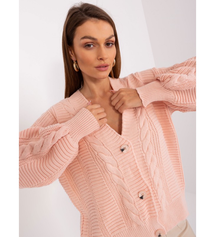 Sweter rozpinany LC-SW-0588.21X jasny różowy