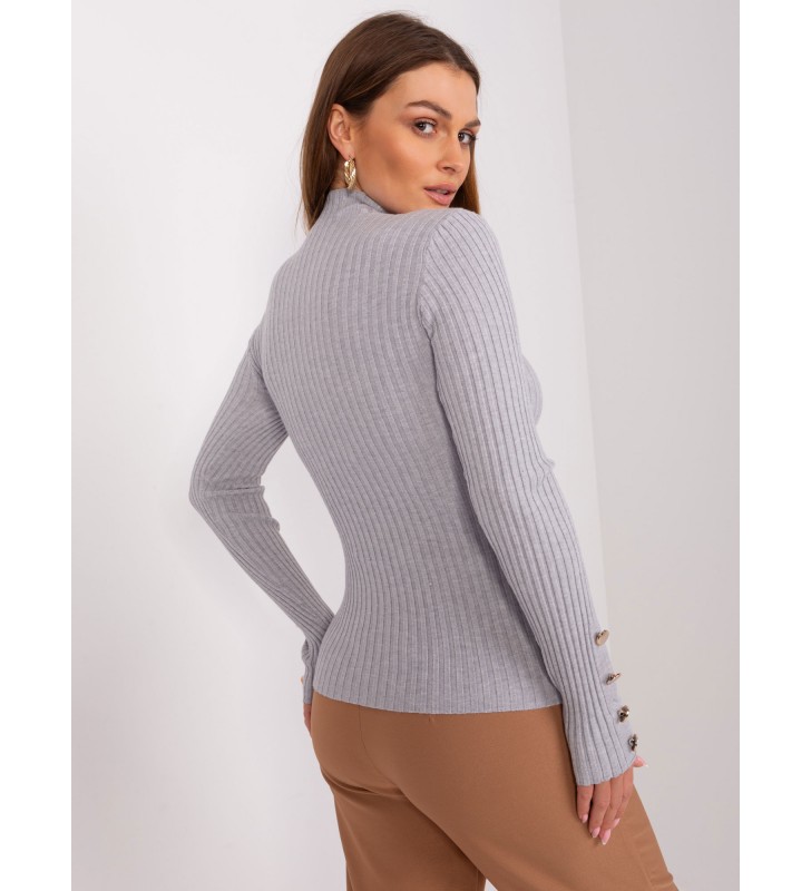 Sweter klasyczny PM-SW-PM-3217.08 szary