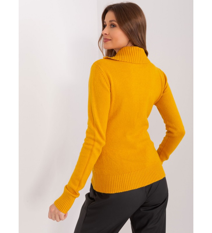 Sweter z golfem PM-SW-R3634.99 ciemny żółty