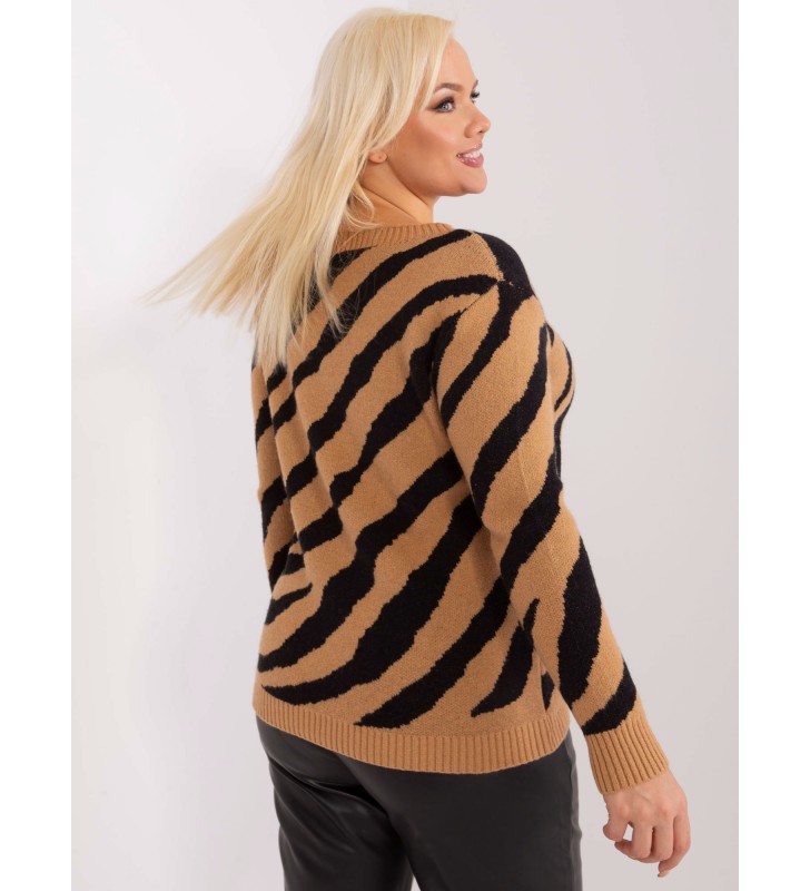 Sweter plus size PM-SW-PM785.23X camelowy