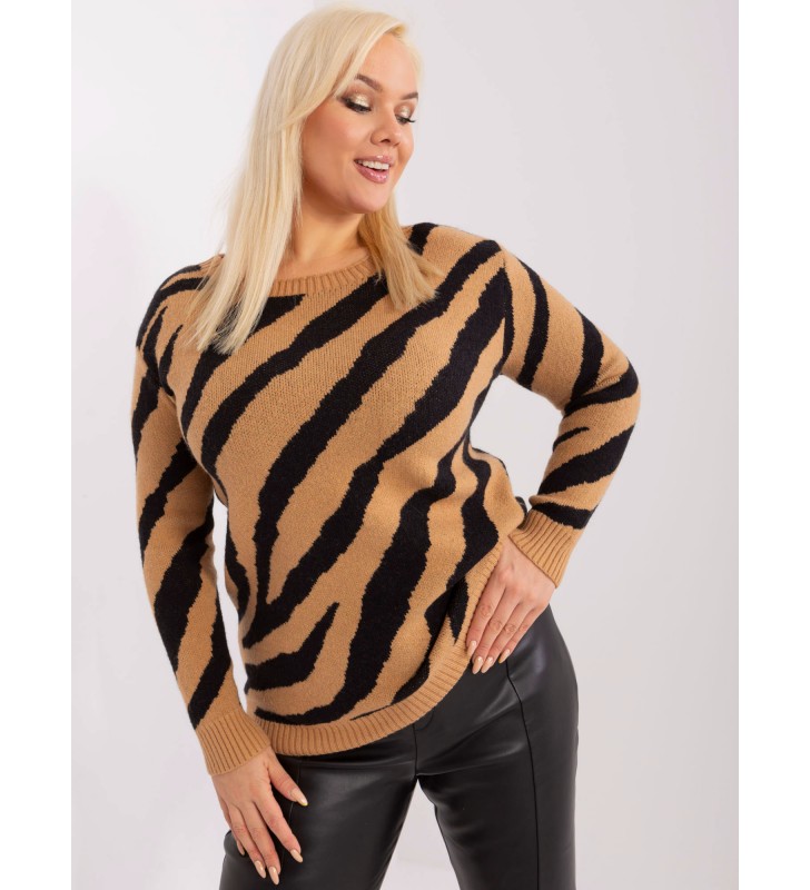 Sweter plus size PM-SW-PM785.23X camelowy