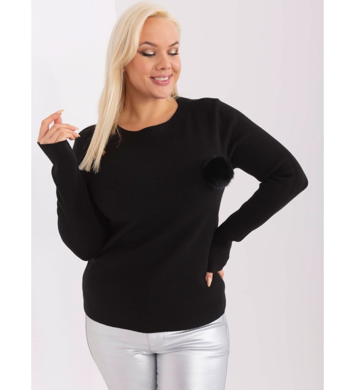 Sweter plus size PM-SW-PM-3706.10X czarny