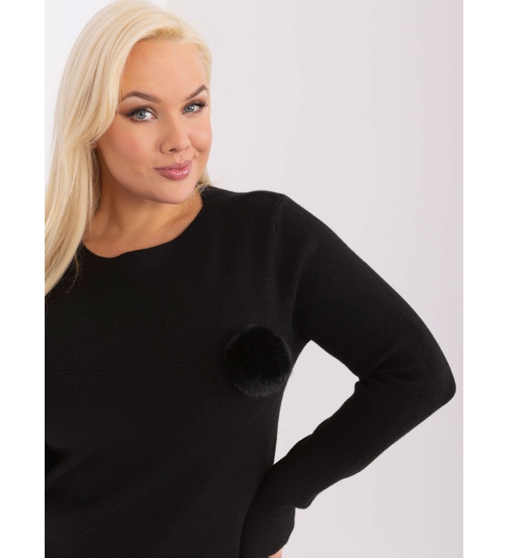 Sweter plus size PM-SW-PM-3706.10X czarny