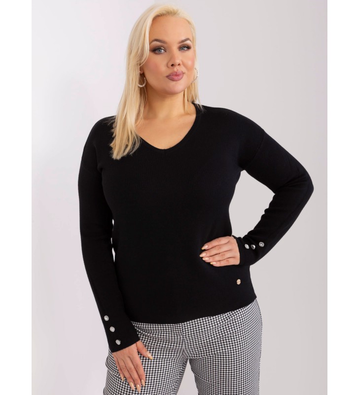 Sweter plus size PM-SW-PM1020.12P czarny