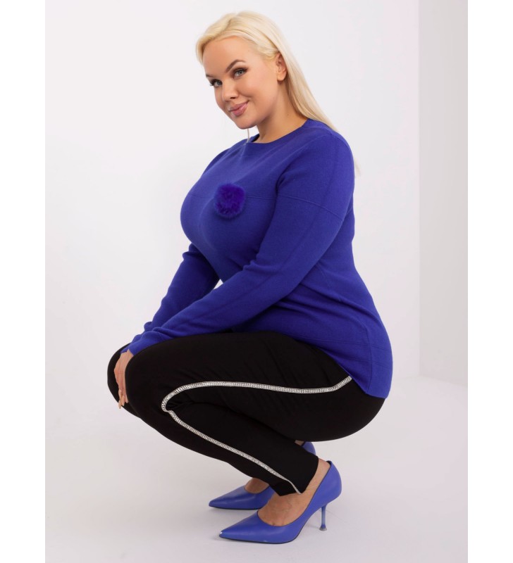 Sweter plus size PM-SW-PM-3706.10X kobaltowy