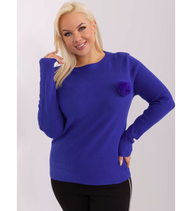 Sweter plus size PM-SW-PM-3706.10X kobaltowy