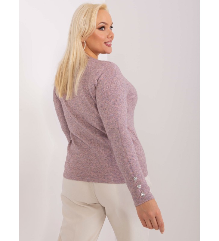 Sweter plus size PM-SW-PM1020.12P jasny różowy