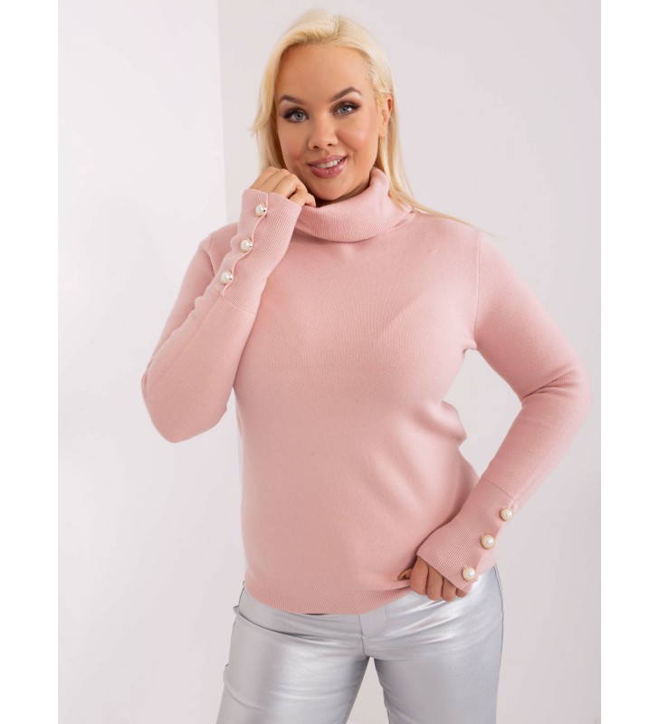 Sweter plus size PM-SW-PM781.13 jasny różowy