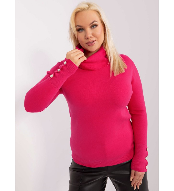 Sweter plus size PM-SW-PM781.13 fuksjowy