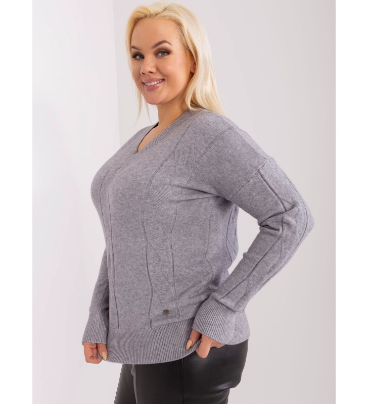 Sweter plus size PM-SW-PM688.64 szary