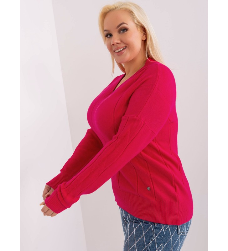 Sweter plus size PM-SW-PM688.64 fuksjowy