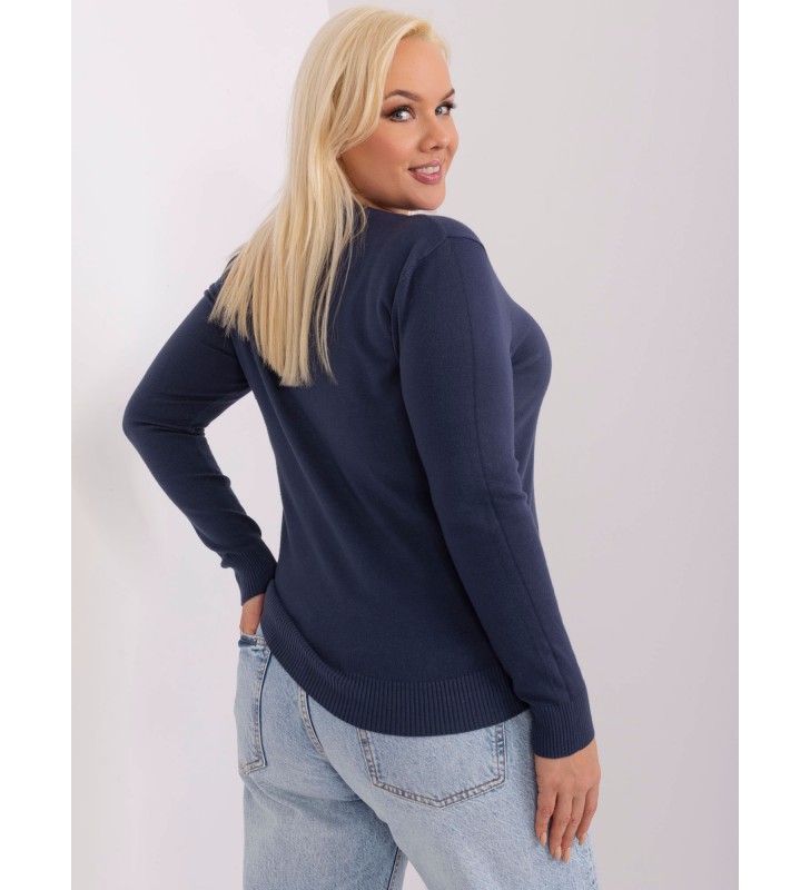 Sweter plus size PM-SW-PM-3007+1.18 granatowy