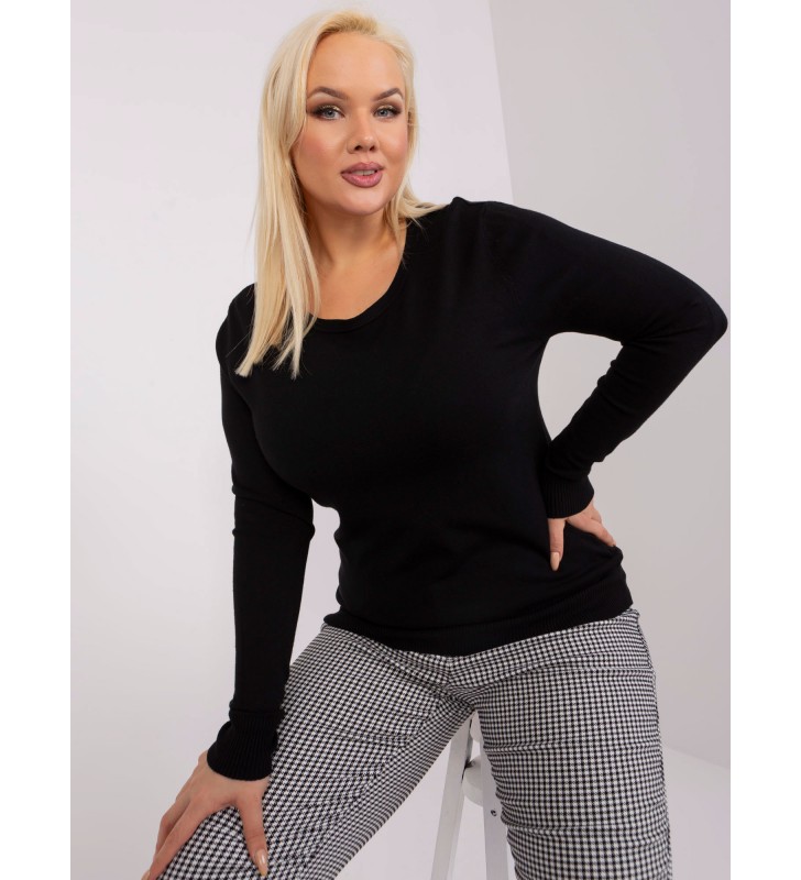 Sweter plus size PM-SW-PM-3006+1.11 czarny