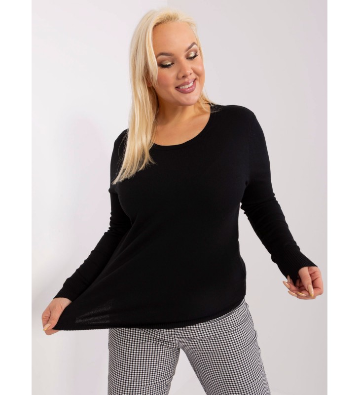 Sweter plus size PM-SW-PM-3006+1.11 czarny