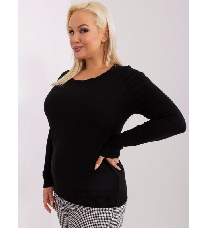 Sweter plus size PM-SW-PM-3006+1.11 czarny