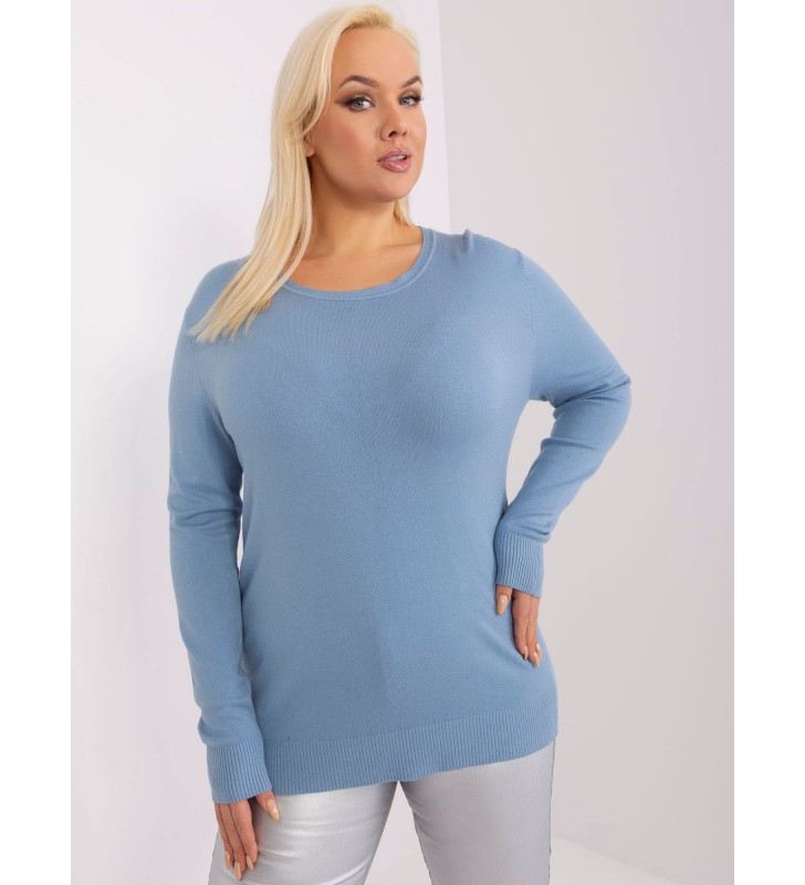 Sweter plus size PM-SW-PM-3006+1.11 niebieski