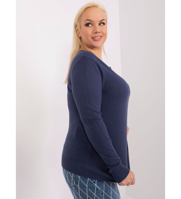 Sweter plus size PM-SW-PM-3006+1.11 granatowy