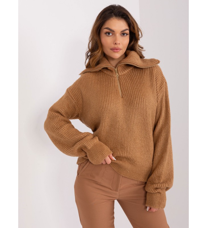 Sweter z golfem BA-SW-0374.35P camelowy