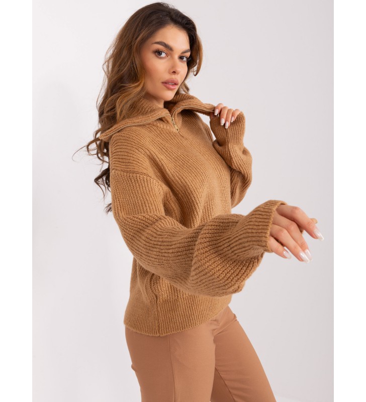 Sweter z golfem BA-SW-0374.35P camelowy