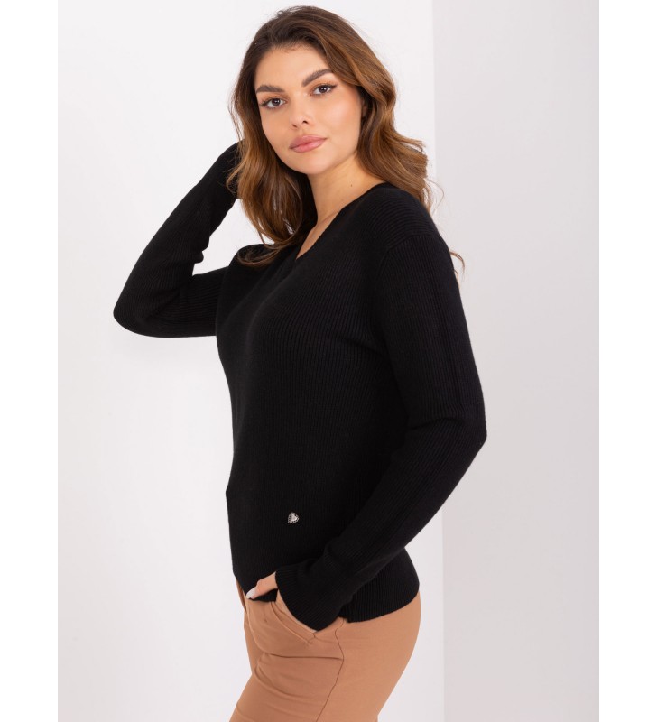 Sweter klasyczny PM-SW-PM895.40P czarny