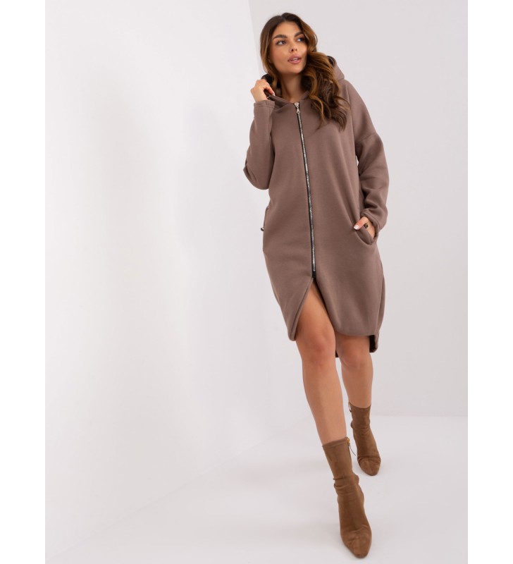 Bluza z kapturem RV-BL-4858-2.97P brązowy