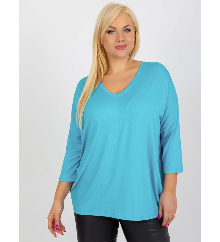 Bluzka plus size RV-BZ-5745.18 niebieski