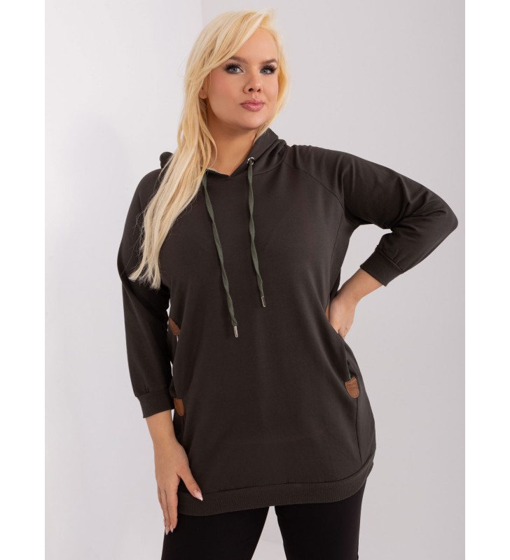 Bluza plus size RV-BL-8221.96 ciemny khaki