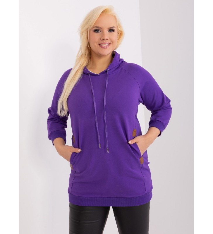 Bluza plus size RV-BL-8221.96 ciemny fioletowy