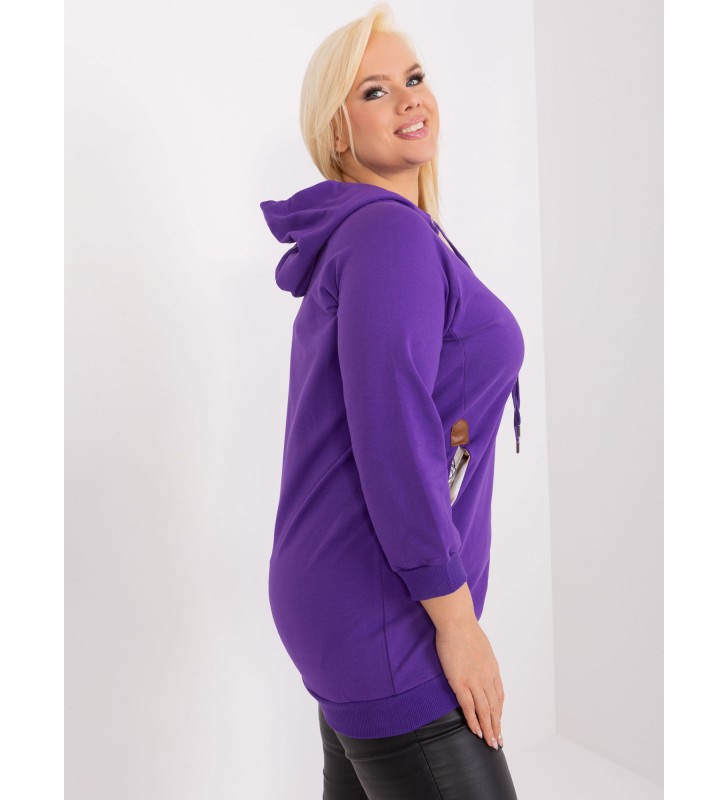 Bluza plus size RV-BL-8221.96 ciemny fioletowy