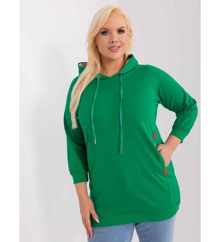 Bluza plus size RV-BL-8221.96 zielony