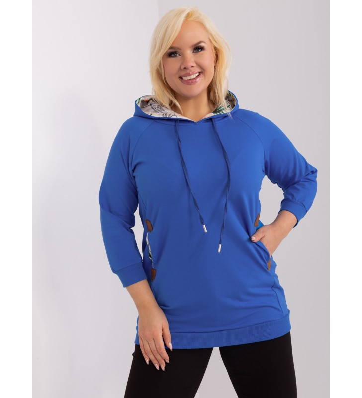 Bluza plus size RV-BL-8221.96 ciemny niebieski