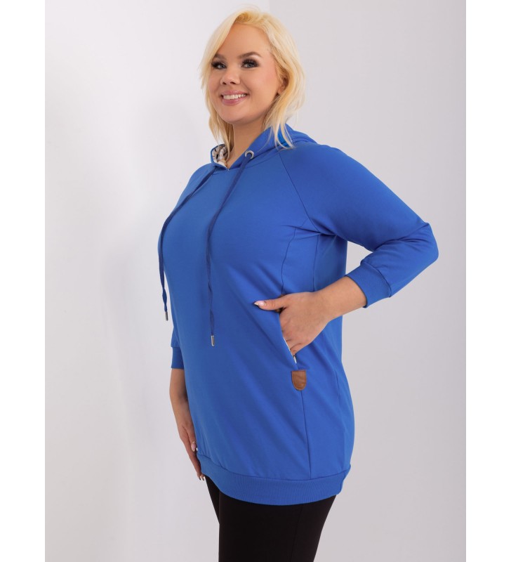 Bluza plus size RV-BL-8221.96 ciemny niebieski