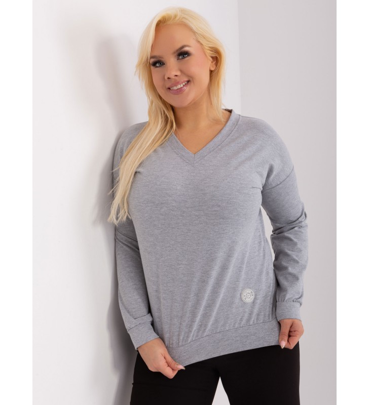 Bluzka plus size RV-BZ-9259.97 szary