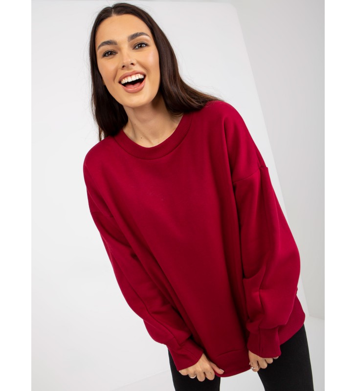 Bluza bez kaptura RV-BL-8360.80P bordowy