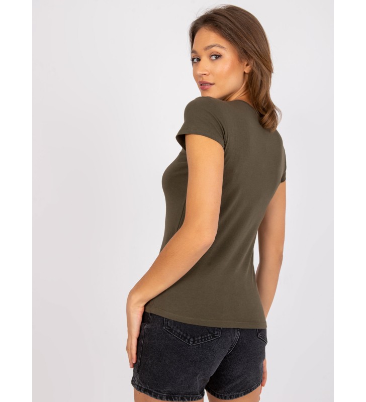 T-shirt jednokolorowy RV-TS-4623.99 ciemny khaki