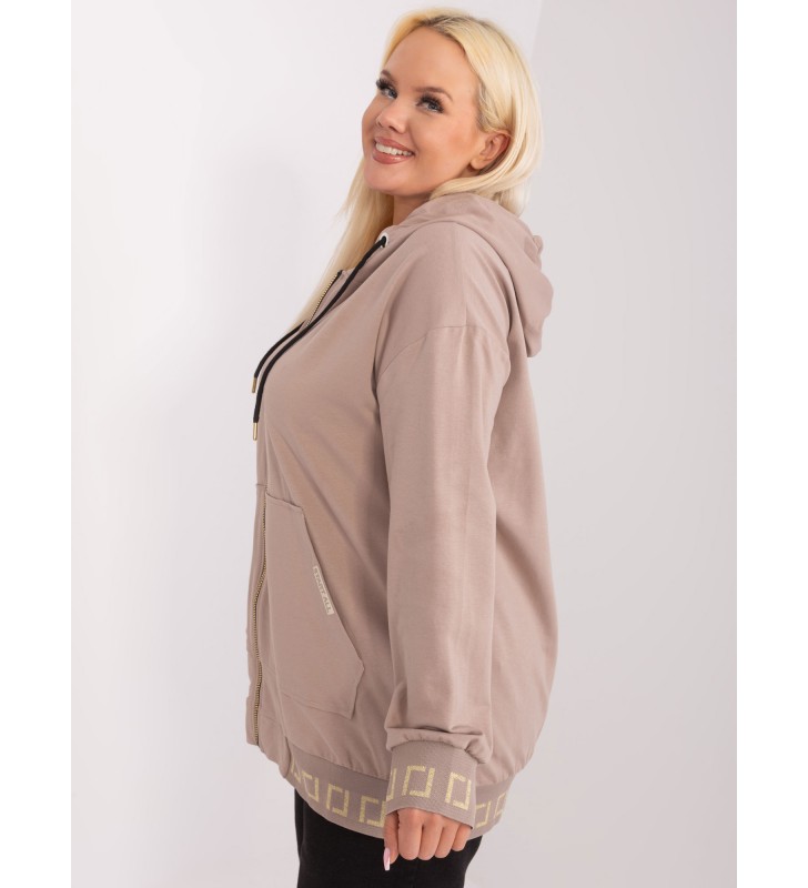 Bluza plus size RV-BL-8262.85 ciemny bezowy