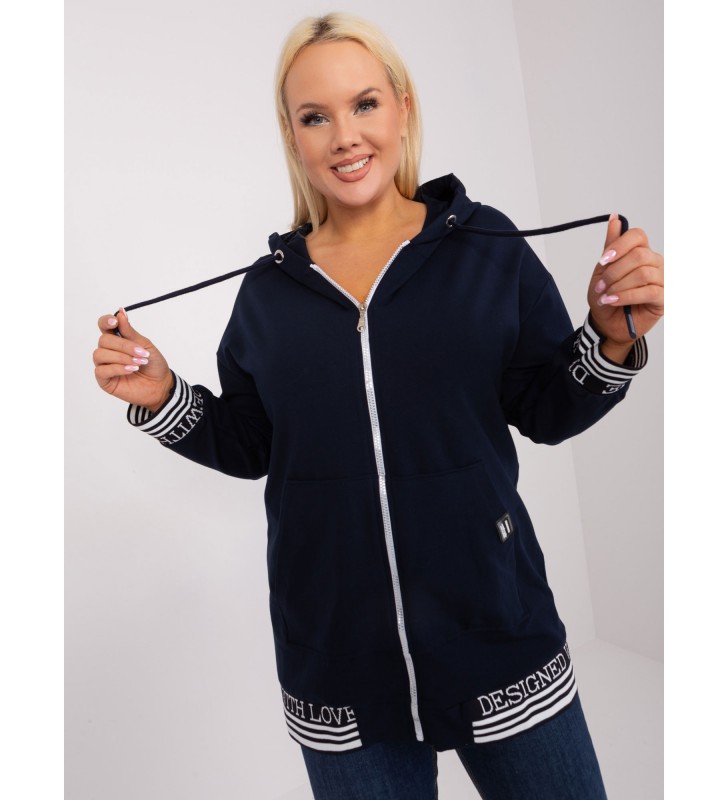 Bluza plus size RV-BL-8190.09P granatowy