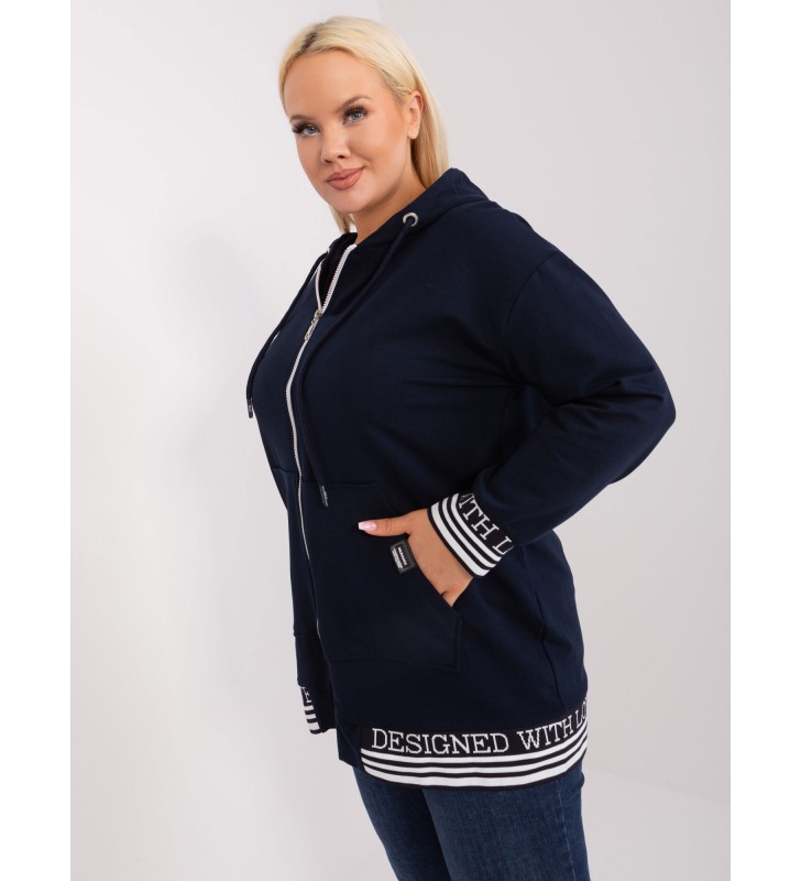 Bluza plus size RV-BL-8190.09P granatowy